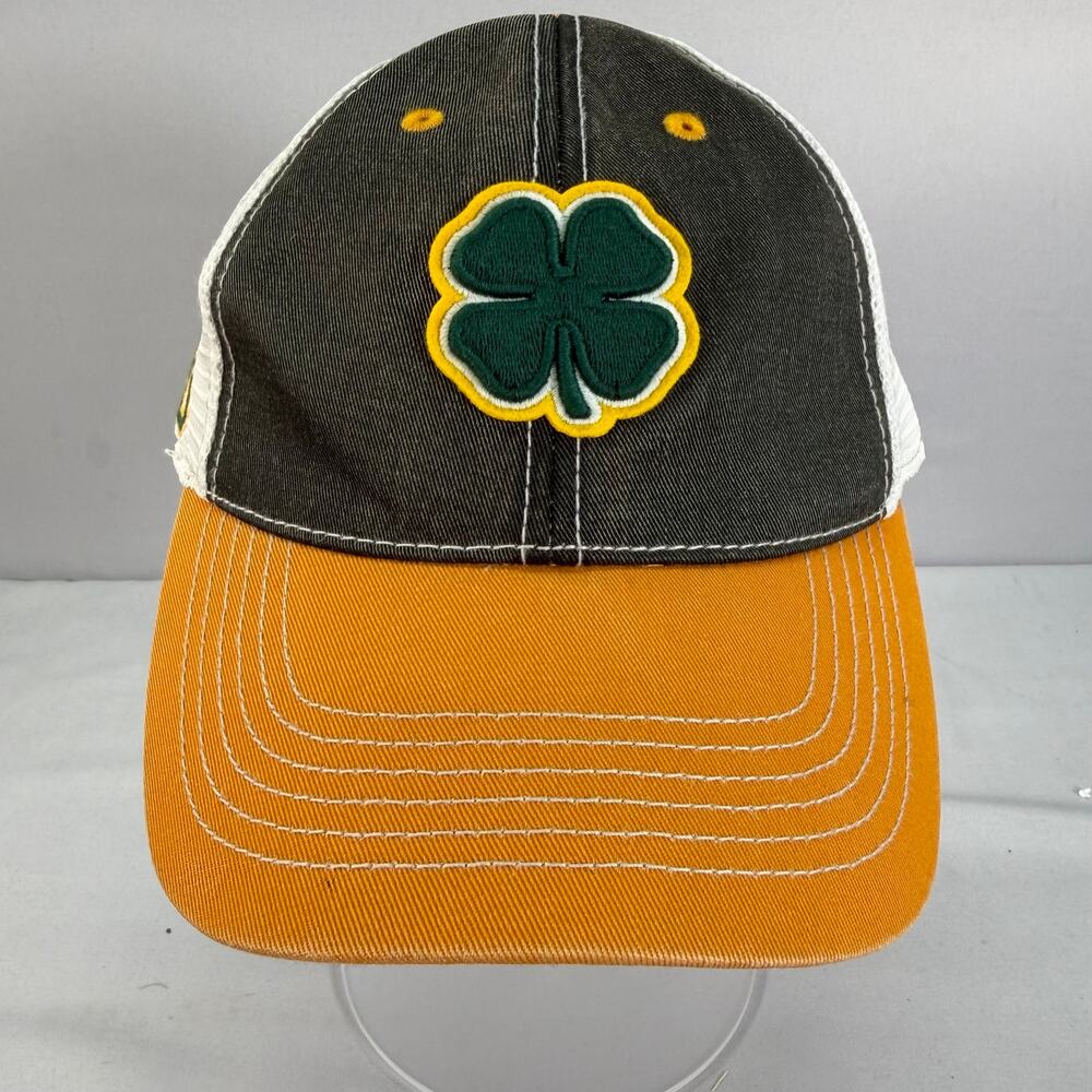 Baylor Bears Black Clover Live Lucky Trucker Snapback Hat Green Gold White Cap